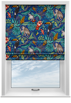 Rain Forest, Marine - Twist&Fit Roman Blind